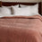 Nidra Velvet & Linen Bedspread, Rust