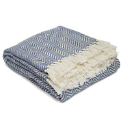 Herringbone Blanket, Navy