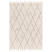 Nepal Rug, Cream & Blue Linear
