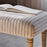 Sanja Striped Upholstered Bench