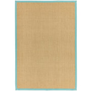 Sisal Rug, Linen & Aqua