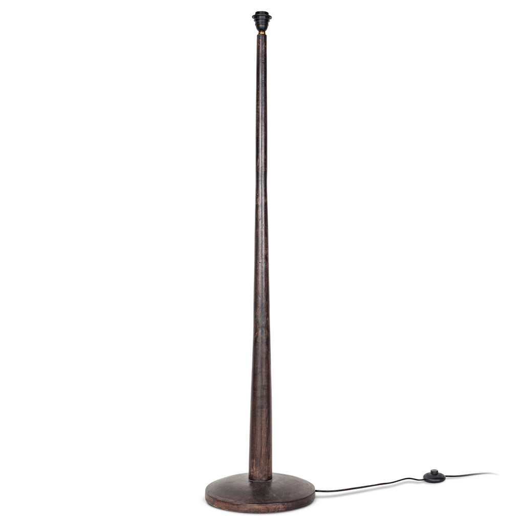 thumbnail image 2 of Amogh Hand-Carved Mango Wood & Jute Floor Lamp 2 of 14