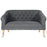 Shristi Upholstered Linen Sofa, Charcoal