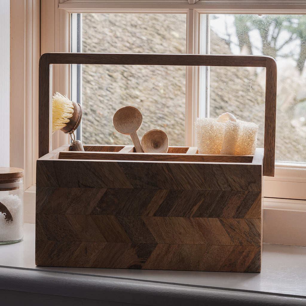 Moda Timber Caddy Sukha Mango Wood Caddy — Kayu Home