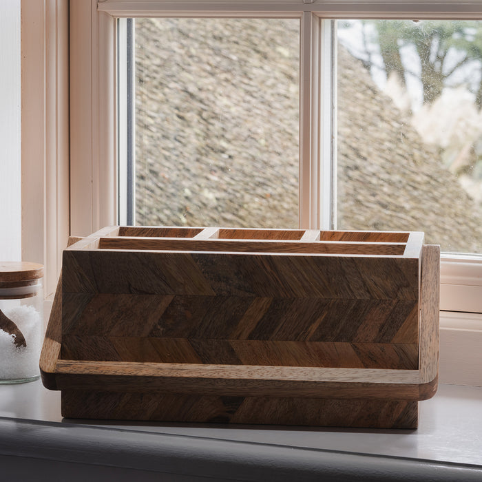 Moda Timber Caddy Sukha Mango Wood Caddy — Kayu Home