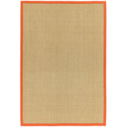 Sisal Rug, Linen & Orange