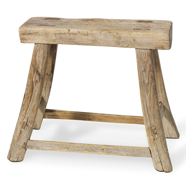 Rustic Elm Vintage Stool — Kayu Home
