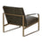 Adra Leather and Brass Occasional Chair