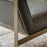 Adra Leather and Brass Occasional Chair