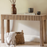 Ira Travertine and Mango Wood Console Table