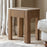 Ira Travertine and Mango Wood Side Table