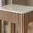 Ira Travertine and Mango Wood Side Table