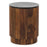 Mango and Sheesham Wood Ribbed Round Side Table