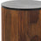 Mango and Sheesham Wood Ribbed Round Side Table