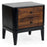 Mango and Sheesham Wood Ribbed Bedside Chest of Drawers