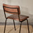 Ukari Leather Dining Chair, Chocolate