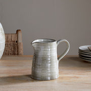 Nkuku Valinha Earthenware Jug, Grey - Small