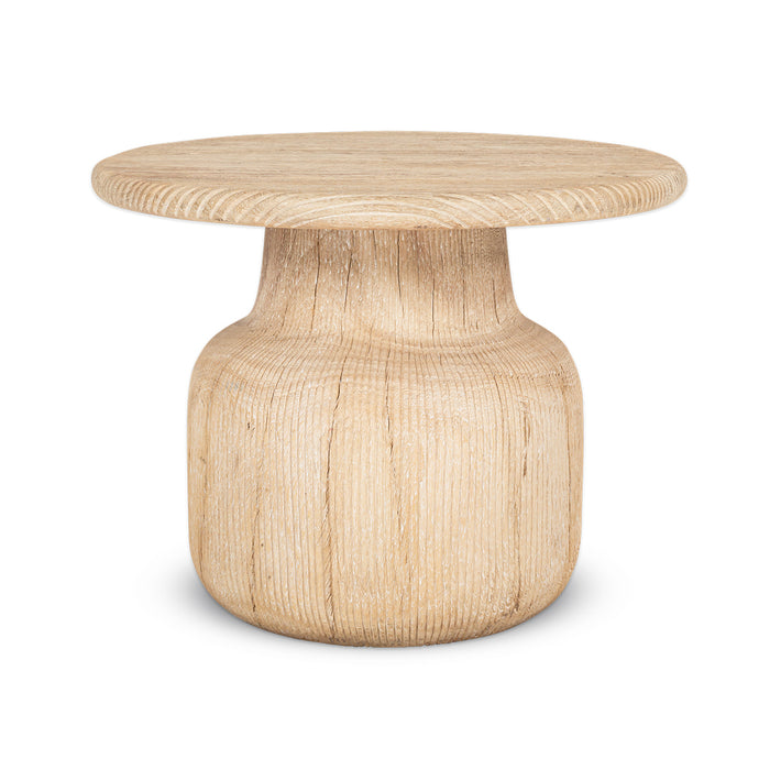 Grooved Table Vivan Grooved Wood Side Table — Kayu Home