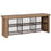 Abha Reclaimed Wood and Iron Storage Bench