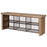 Abha Reclaimed Wood and Iron Storage Bench