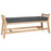 Avanthi Upholstered Sleigh Bench, Charcoal