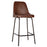 Harsha Leather Counter Chair, Chocolate
