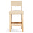 Zoha Cotton and Jute Upholstered Counter Chair