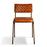 Amala Leather Weave and Iron Dining Chair, Aged Tan