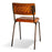 Amala Leather Weave and Iron Dining Chair, Aged Tan