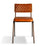 Amala Leather Weave and Iron Dining Chair, Aged Tan