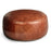 Farida Leather Weave Pouf