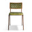 Amala Leather Weave and Iron Dining Chair, Rich Green