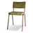 Amala Leather Weave and Iron Dining Chair, Rich Green