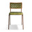Amala Leather Weave and Iron Dining Chair, Rich Green