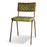 Amala Leather Weave and Iron Dining Chair, Rich Green