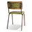 Amala Leather Weave and Iron Dining Chair, Rich Green
