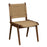 Vinay Jute and Wood Dining Chair, Chocolate