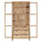 Artha Mango Wood and Glass Tall Cabinet