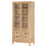 Artha Mango Wood and Glass Tall Cabinet