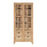 Artha Mango Wood & Glass Tall Display Cabinet, Natural Finish
