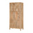 Artha Mango Wood & Glass Tall Display Cabinet, Natural Finish