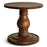 Laya Carved Wood Side Table, Chocolate Brown