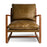 Baloo Acacia Wood and Leather Occasional Chair