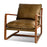 Baloo Acacia Wood and Leather Occasional Chair