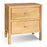 Sri Mango Wood Bedside Table, Natural Finish, Two Drawers