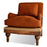 Abe Linen Deconstructed Armchair, Rust