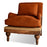 Abe Linen Deconstructed Armchair, Rust