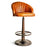 Lal Leather Swivel Counter Chair, Aged Tan