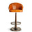 Lal Leather Swivel Counter Chair, Aged Tan
