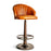 Lal Leather Swivel Counter Chair, Aged Tan
